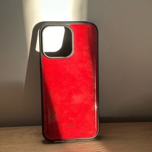 iPhone 14 Pro Max Red Polka Dot Phone Case